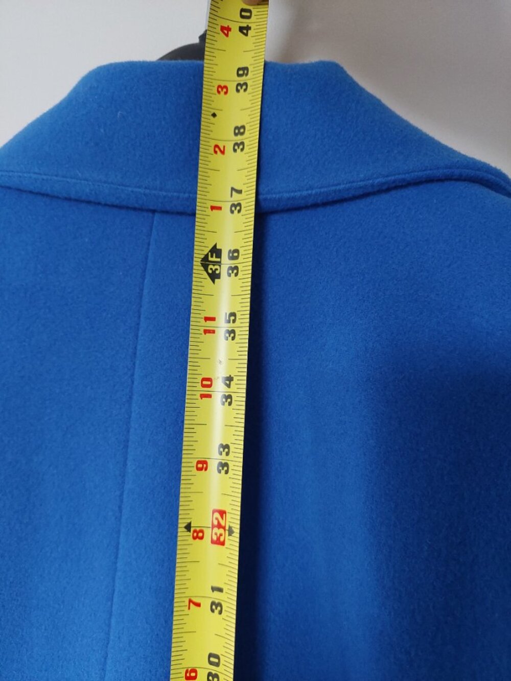 Vintage Carlisle Wool Cashmere Double Breasted Light Coat Light Blue Size 10 - Picture 6 of 8
